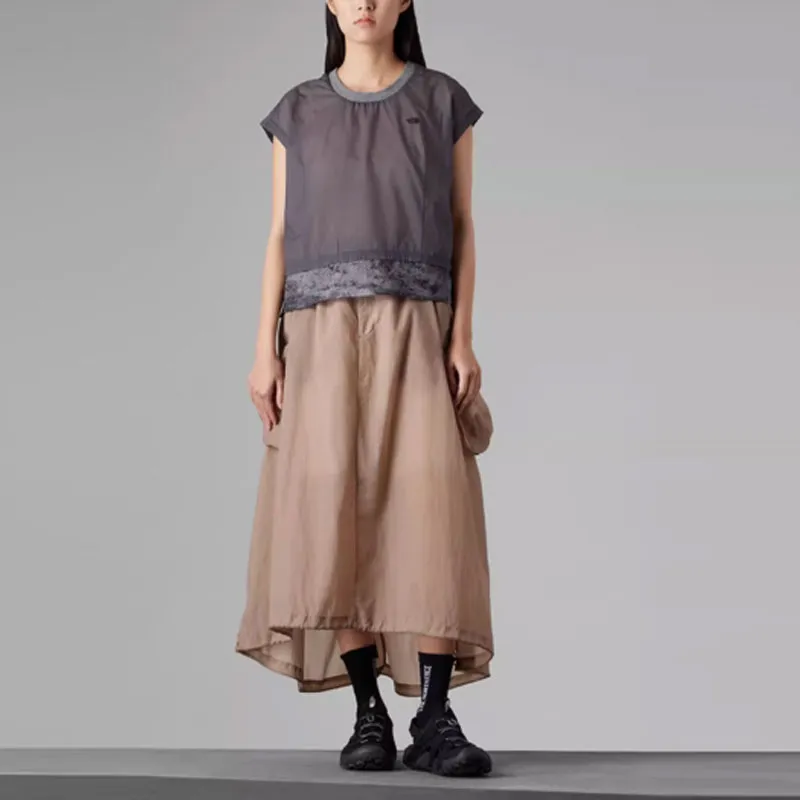 THE NORTH FACE UE Series Tokyo Design Collective Casual Long Skirt Women's Stone Umber Tan-2