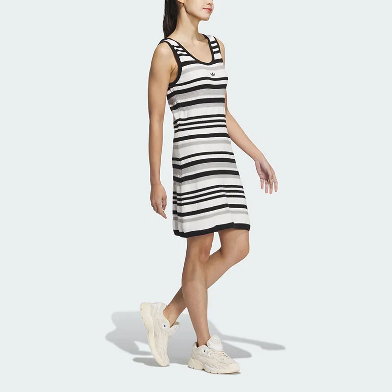 Adidas Originals KNIT DRESS Sleeveless Dress Women's Black-3