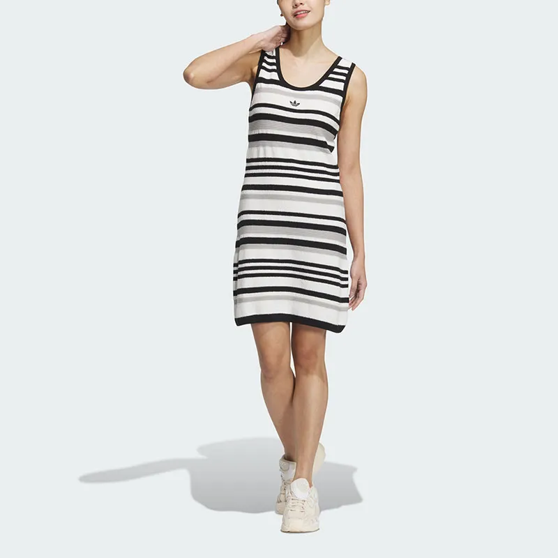 Adidas Originals KNIT DRESS Sleeveless Dress Women's Black-2