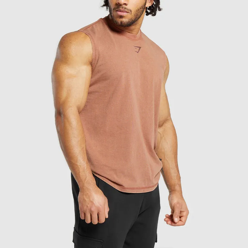 GYMSHARK T Shirts Men Brown-2