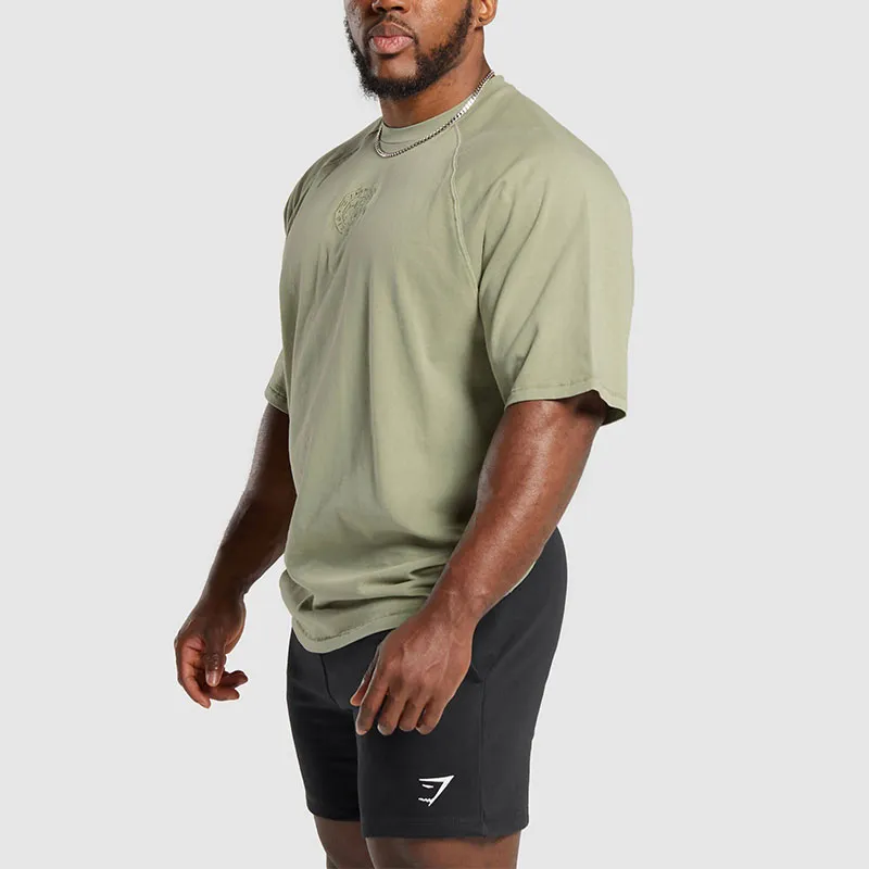 GYMSHARK T Shirt Men's Natural Sage Green-3