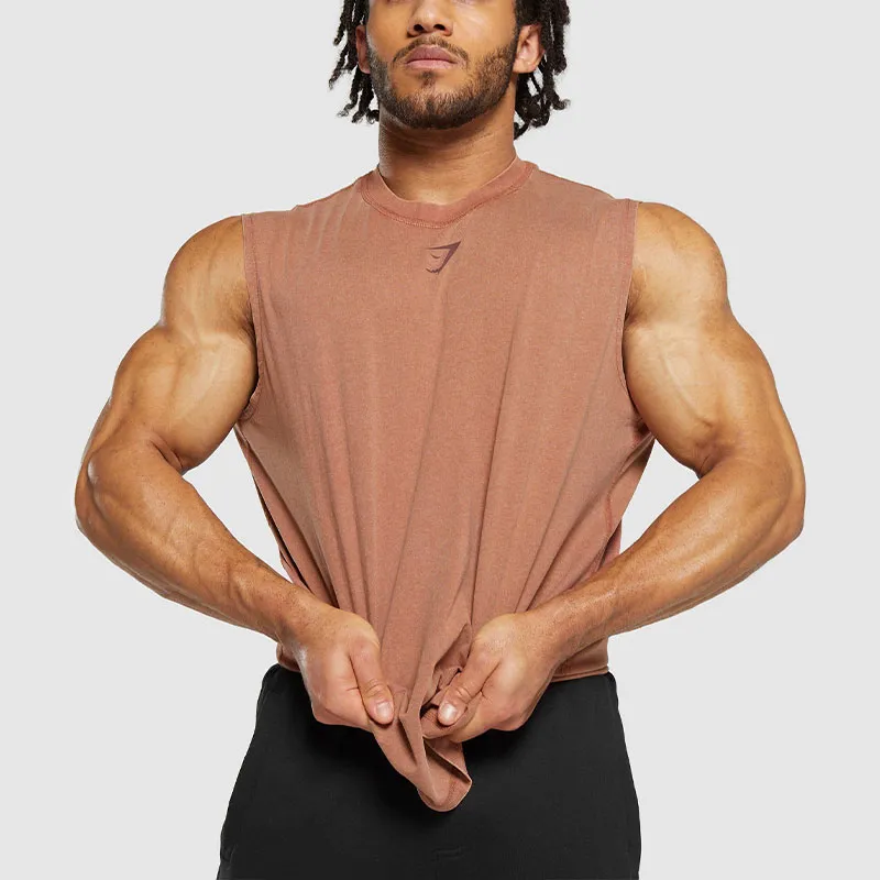 GYMSHARK T Shirts Men Brown-3