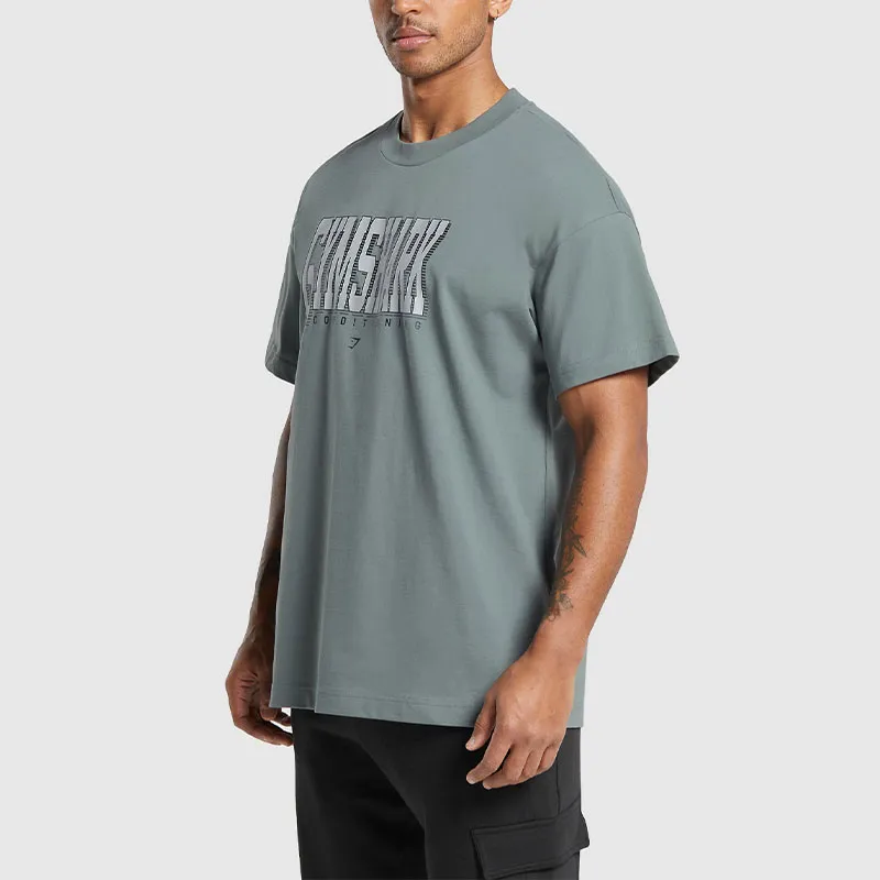 GYMSHARK T Shirts Men Cyan-3
