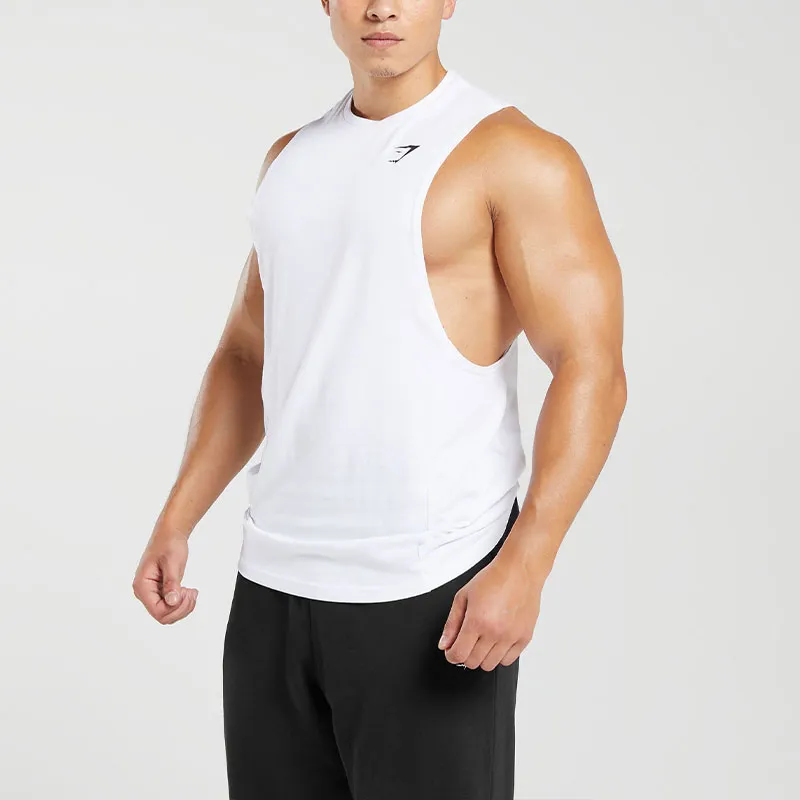 GYMSHARK Tank Tops Men White-2