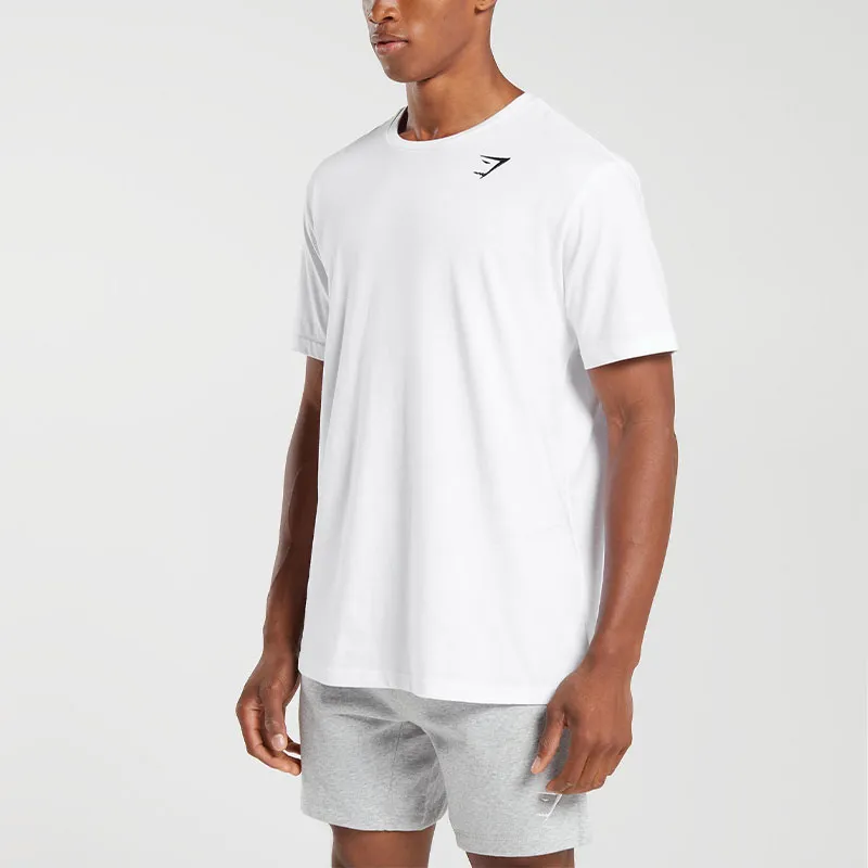 GYMSHARK T-Shirts Men White-3
