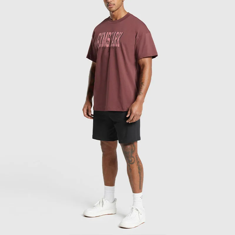 GYMSHARK T-Shirt Men's Brown Red-2