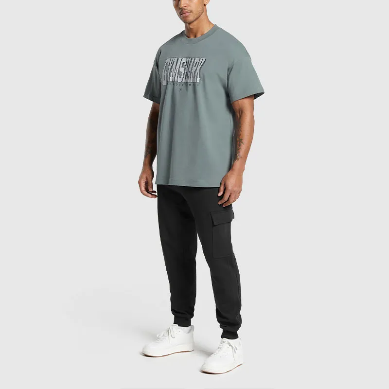 GYMSHARK T Shirts Men Cyan-2