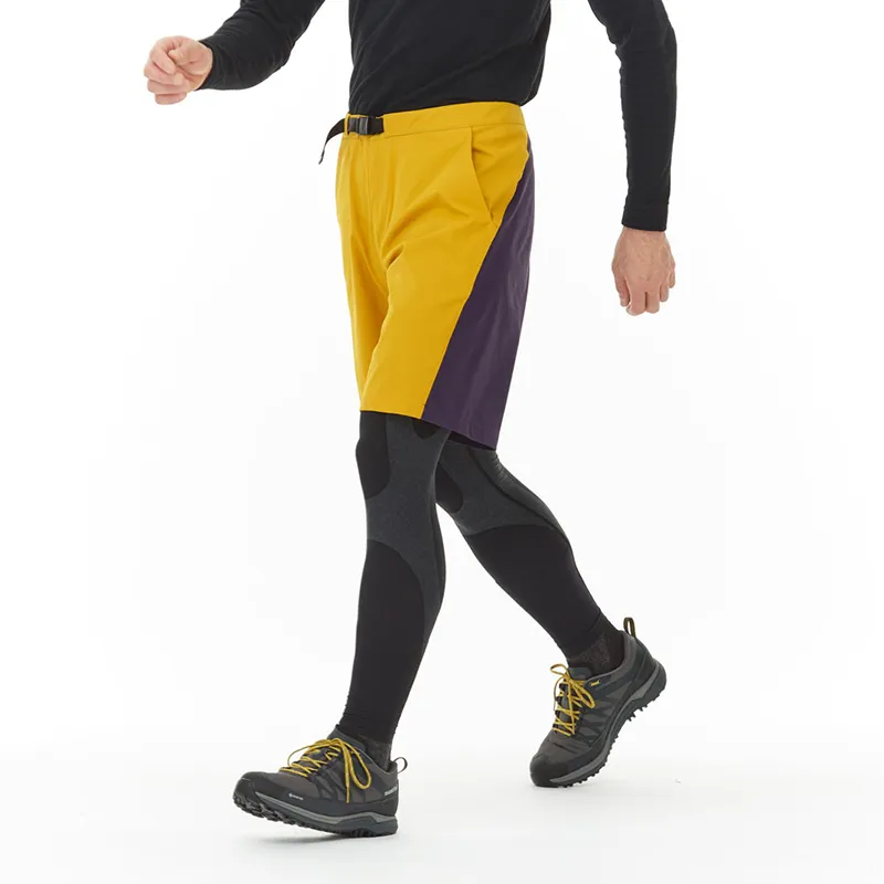 MONTBELL Casual Shorts Men's Mustard Yellow/Blue Purple-2