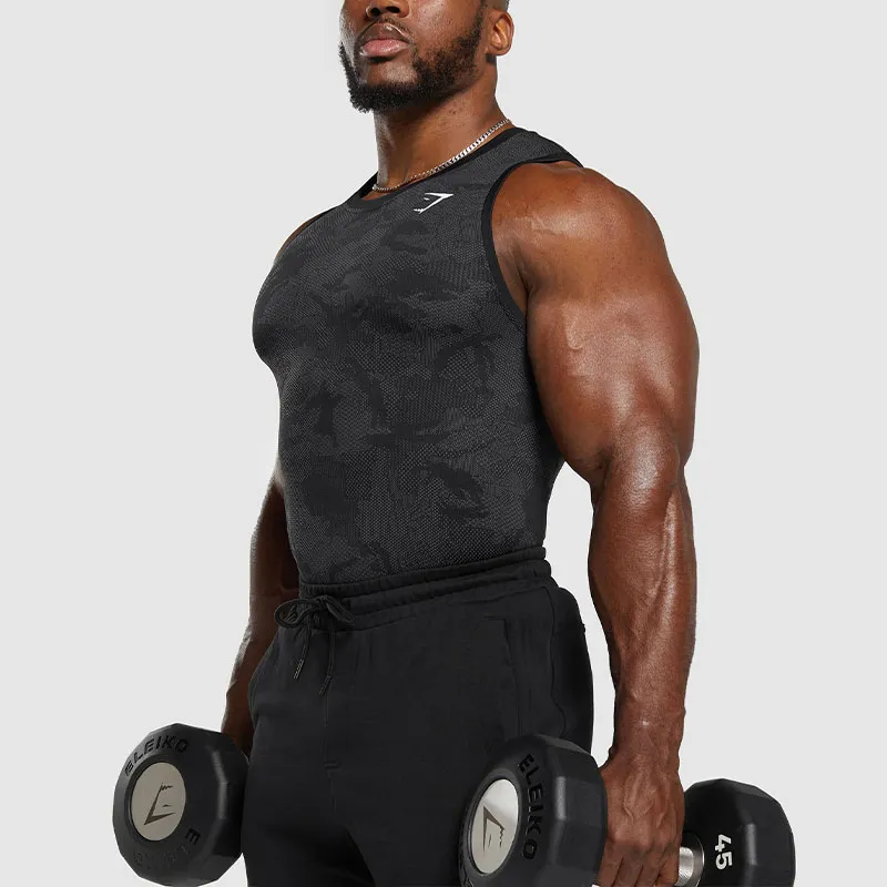 GYMSHARK Tank Top Men's Charcoal Gray-2