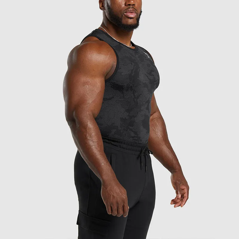 GYMSHARK Tank Top Men's Charcoal Gray-3