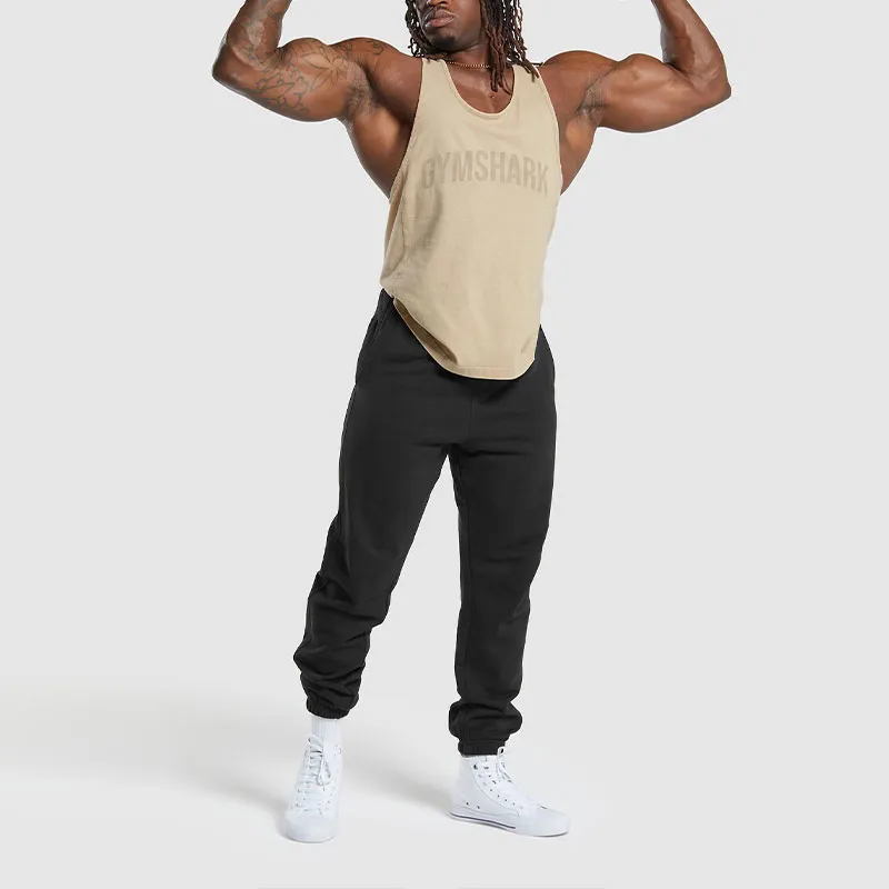 GYMSHARK Tank Tops Men Beige-2