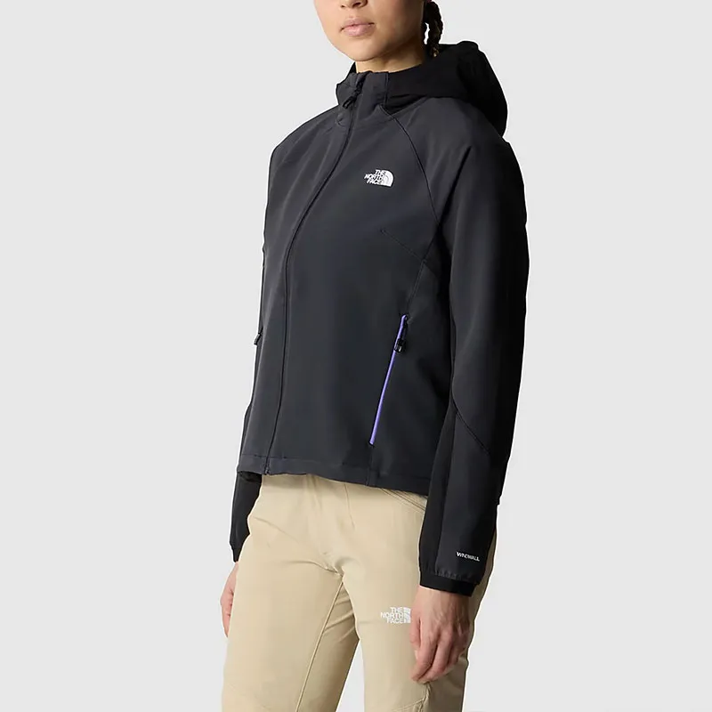 THE NORTH FACE WOMEN'S ATHLETIC OUTDOOR SOFTSHELL HOODIE Jackets Coats Women's Asphalt Gray-4