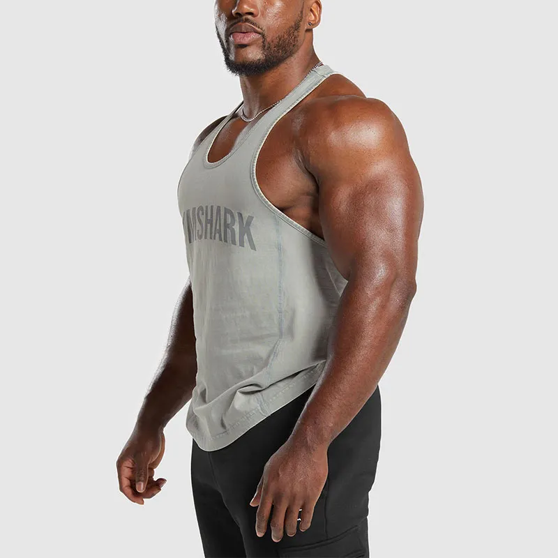 GYMSHARK Tank Top Men's Smoke Gray-3
