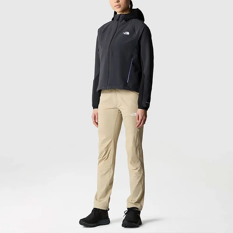 THE NORTH FACE WOMEN'S ATHLETIC OUTDOOR SOFTSHELL HOODIE Jackets Coats Women's Asphalt Gray-2