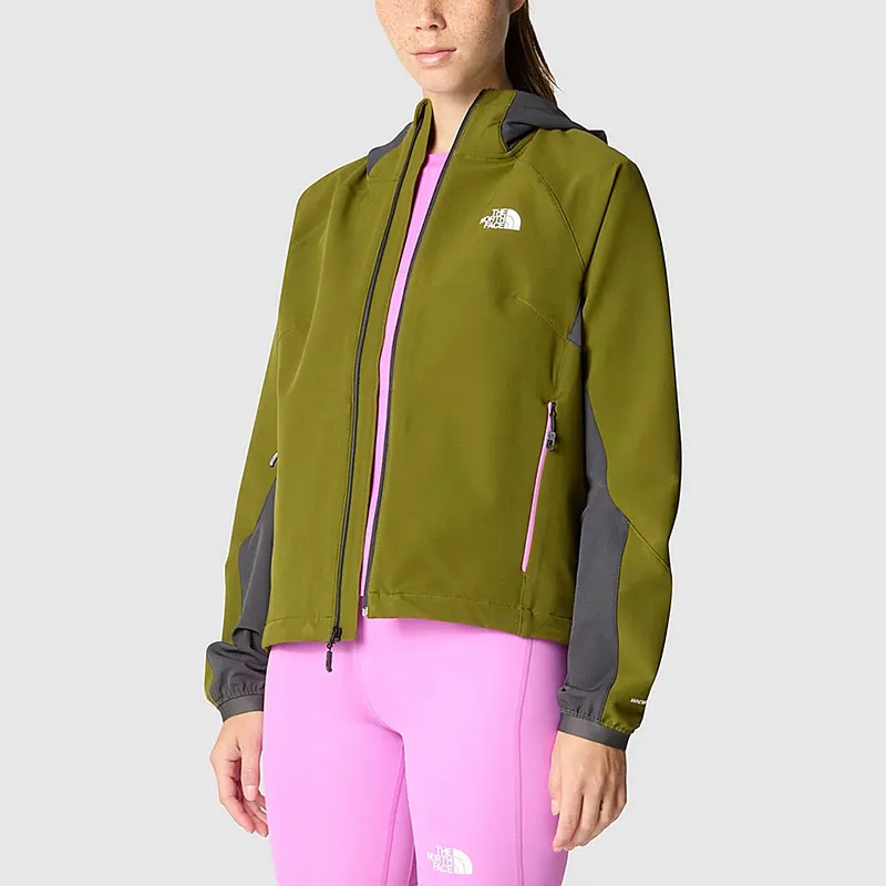 THE NORTH FACE WOMEN'S ATHLETIC OUTDOOR SOFTSHELL HOODIE Jackets Coats Women's Olive Green-2