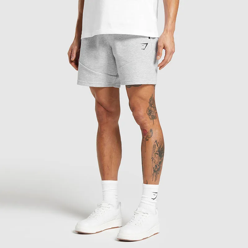 GYMSHARK INTERLOCK TECH 6' SHORTS Casual Shorts Men's Light Gray-3