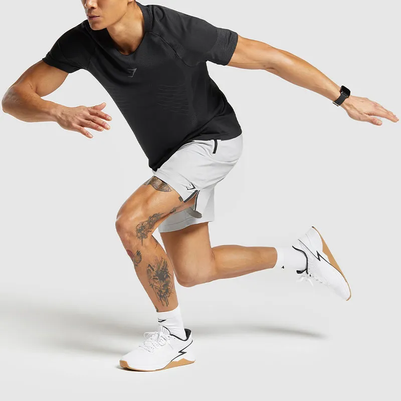 GYMSHARK APEX 7' HYBRID SHORTS Casual Shorts Men's Light Gray-2