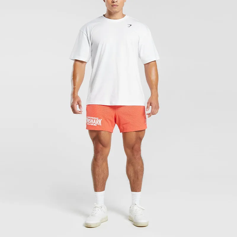 GYMSHARK LIFTING CLUB MESH 5' SHORTS Casual Shorts Men's Solstice Orange-2