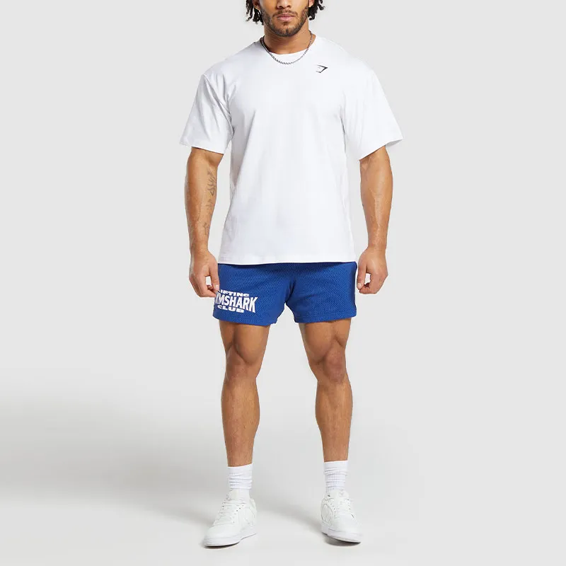 GYMSHARK LIFTING CLUB MESH 5' SHORTS Casual Shorts Men's Blue-2