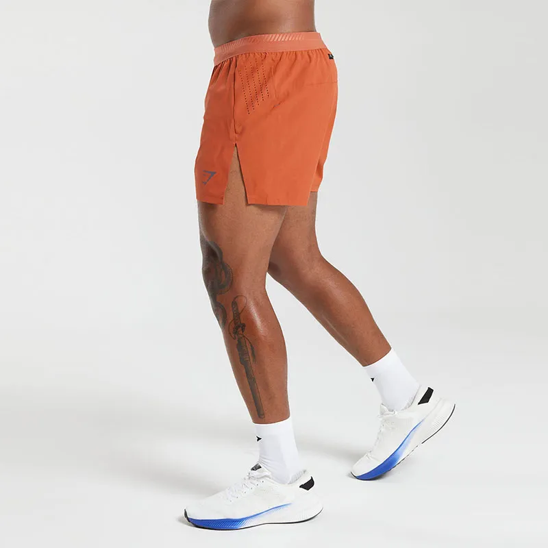 GYMSHARK APEX RUN 4' SHORTS Casual Shorts Men's Orange-3