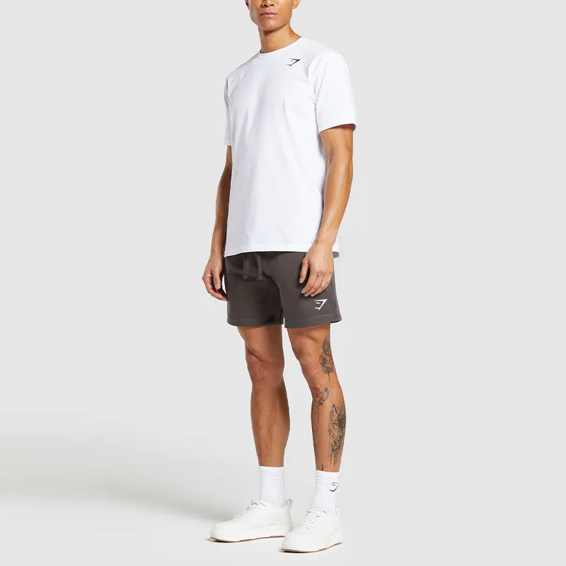 GYMSHARK CREST SHORTS Casual Shorts Men's Gray Purple-4