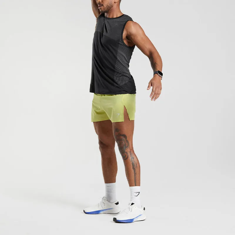 GYMSHARK APEX RUN 4' SHORTS Casual Shorts Men's Neon Green-2