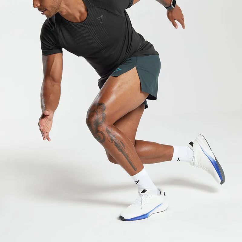 GYMSHARK APEX RUN 4' SHORTS Casual Shorts Men's Dark Cyan-2