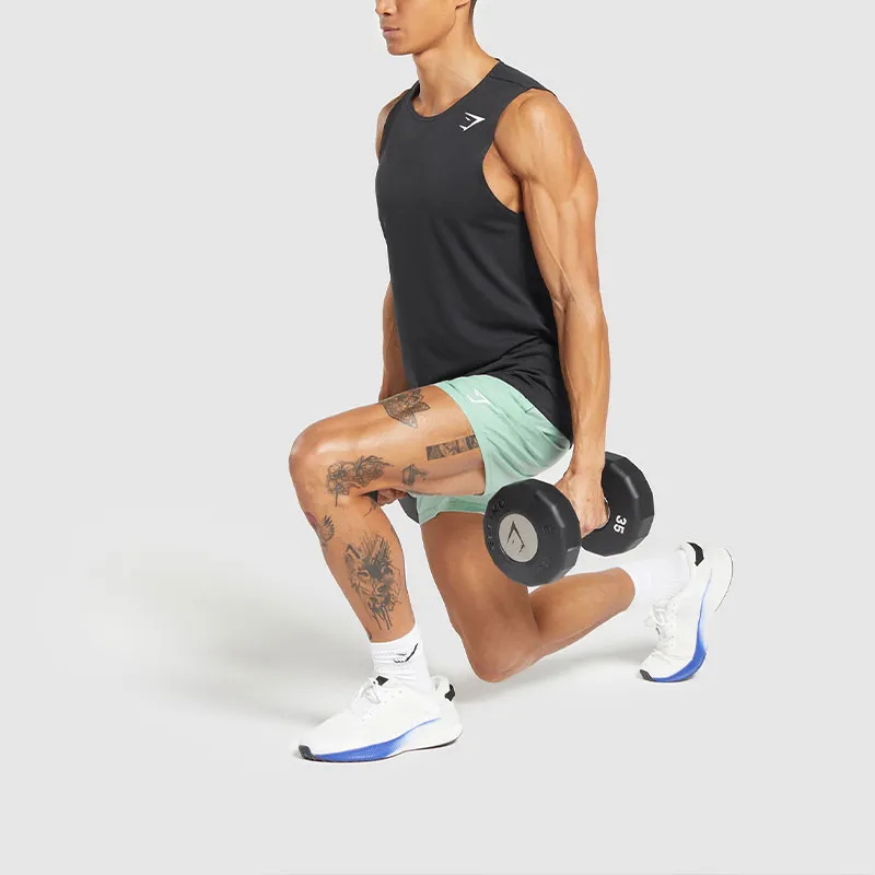 GYMSHARK ARRIVAL 5' SHORTS Casual Shorts Men's Lidou Green-2