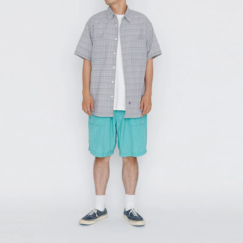 THE NORTH FACE PURPLE LABEL Plaid Dobby Field S/S Shirt Shirt Men's Light Gray-1