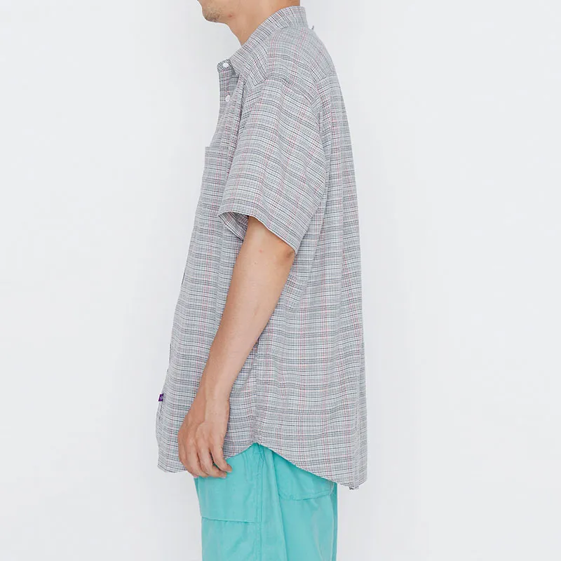 THE NORTH FACE PURPLE LABEL Plaid Dobby Field S/S Shirt Shirt Men's Light Gray-5