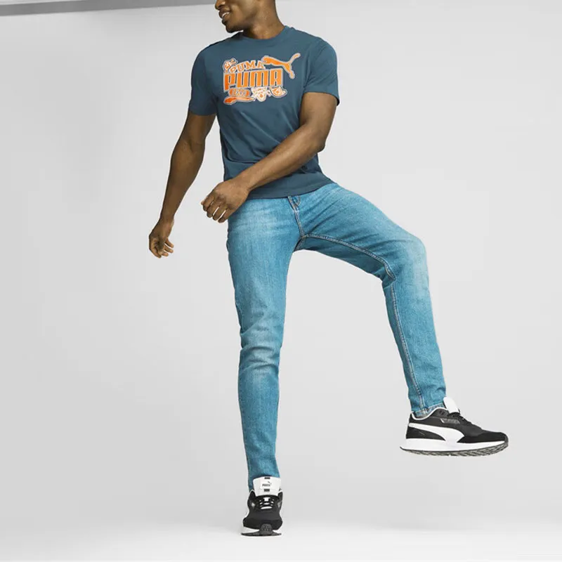 PUMA T Shirt Men's Midnight Blue-2