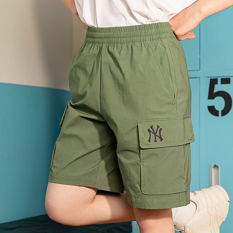 MLB New York Yankees Cargo Shorts Unisex Light Khaki - Cheap