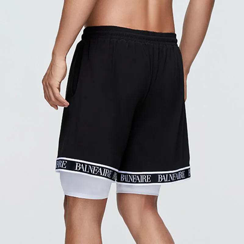 BALNEAIRE Swimming Shorts Men's Cool Black And White-1