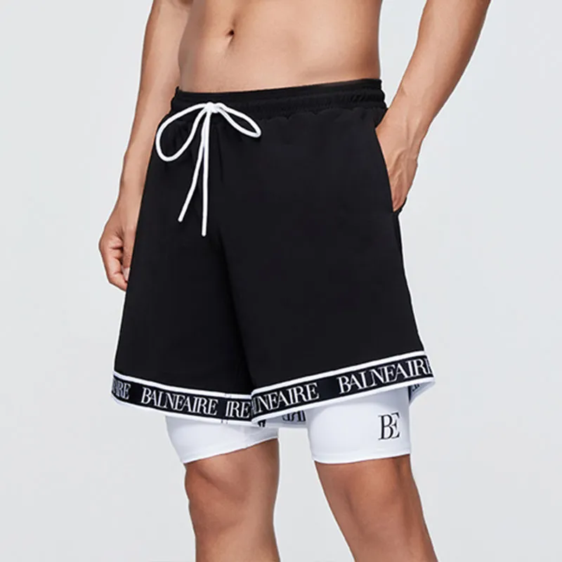 BALNEAIRE Swimming Shorts Men's Cool Black And White-2