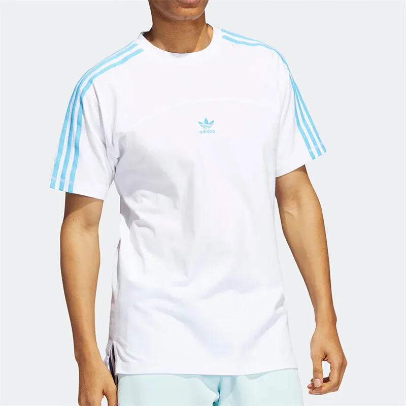 Adidas Originals T Shirt Men's Sky Blue/White-2