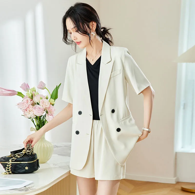TERRE BLEUE Casual Suit Women's Beige Apricot-2