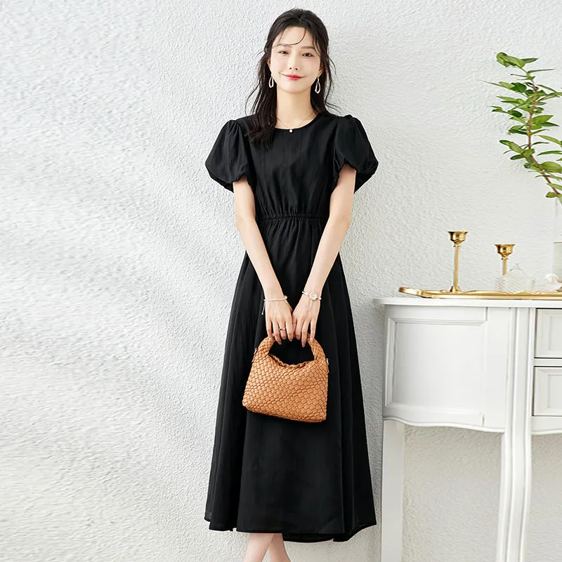 TERRE BLEUE Short Sleeved Dresses Women's Black-2