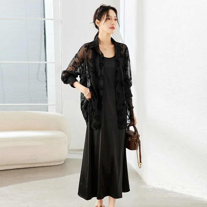 TERRE BLEUE Skirt Set Women's Black-3
