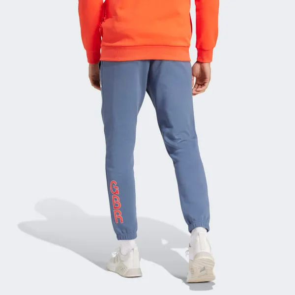 Adidas Future Icons British Training Wear Olympics Collection TRACKSUIT BOTTOMS Knitted Sports Pants Men's Blue-2