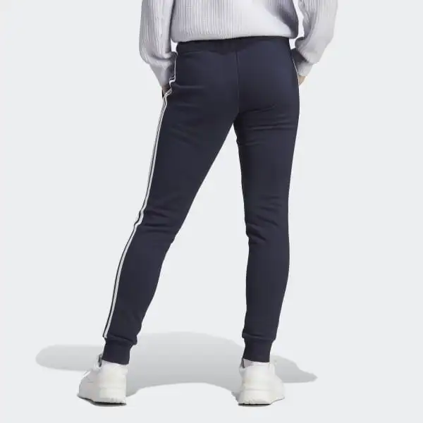 Adidas ESSENTIALS 3-STRIPES Knitted Sports Pants Women's Blue-2