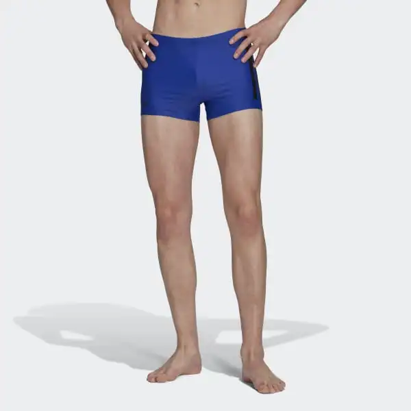 Adidas BOLD 3-STRIPES SWIM BOXERS Swimming Shorts Men's Blue-1