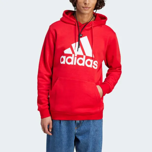 Adidas Essential ESSENTIALS FLEECE BIG LOGO HOODIE Sweatshirt Men's Red-2