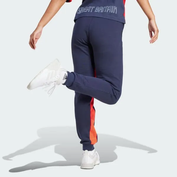 Adidas UK Training Wear Olympics Collection TEAM GB DANCE CARGO JOGGERS Casual Pants Women's Blue-2