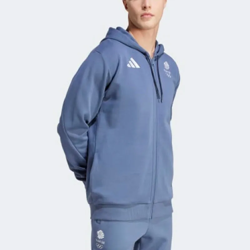 Adidas UK Training Top Olympics Collection TEAM GB HOODIE Sweatshirt Men's Blue-2