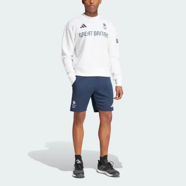 Adidas UK Training Shorts Olympics Collection TEAM GB TRAINING SHORTS Sports Shorts Men's Blue-1
