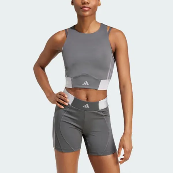 Adidas HYPERGLAM TRAINING TANK TOP Sport Vests Women's Gray-1