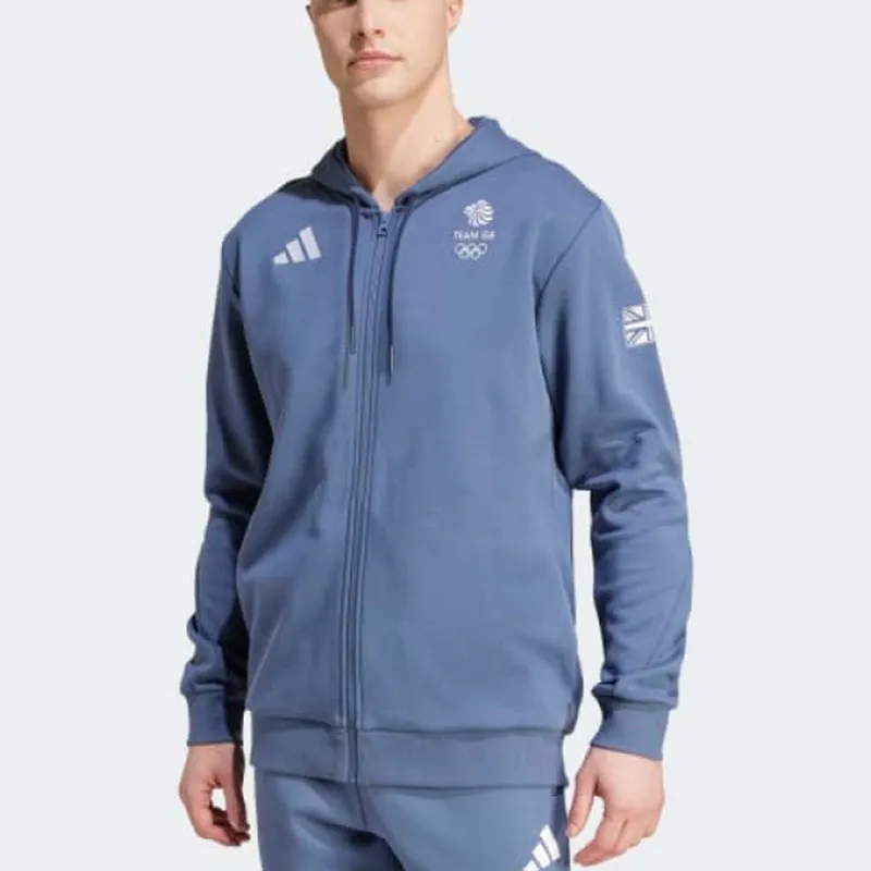Adidas UK Training Top Olympics Collection TEAM GB HOODIE Sweatshirt Men's Blue-1