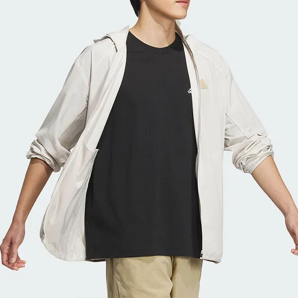 Adidas V LT WVN JKT Jackets Coats Unisex White-5