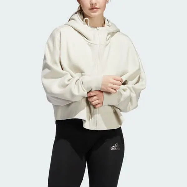 Adidas Lounge W LOUNGE FZ Sweatshirt Women's White-1