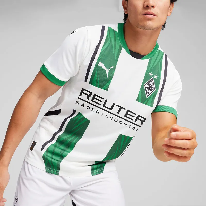 PUMA SS24 Soccer Jersey Men's White Green-4
